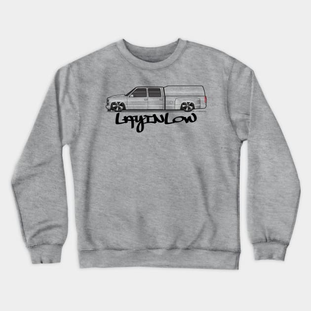 Multi-Color Body Option Apparel LayinLow Crewneck Sweatshirt by JRCustoms44